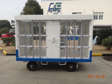 Κίνα Αδιάβροχο άσπρο κάρρο μεταφορέων αποσκευών εξοπλισμού επίγειας υποστήριξης αερολιμένων με το θόλο προμηθευτής