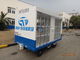 Αδιάβροχο άσπρο κάρρο μεταφορέων αποσκευών εξοπλισμού επίγειας υποστήριξης αερολιμένων με το θόλο προμηθευτής